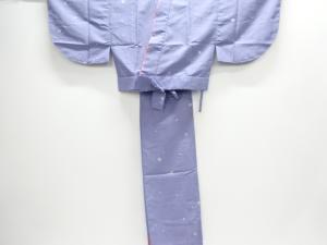 未使用品　桜模様二部式小紋着物